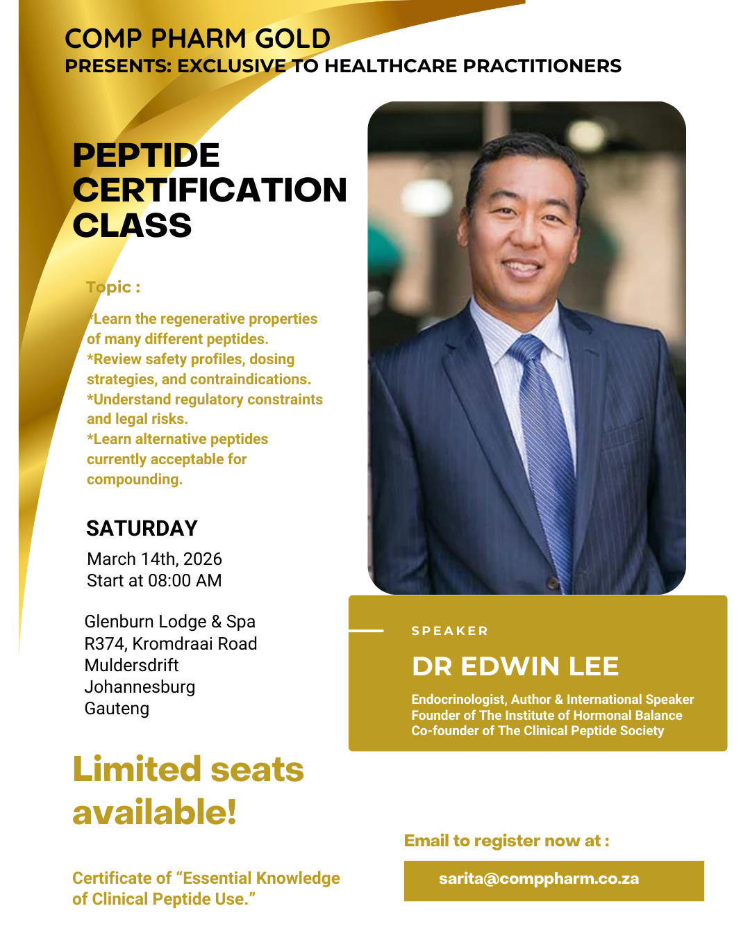 Peptide Certification Class 2026