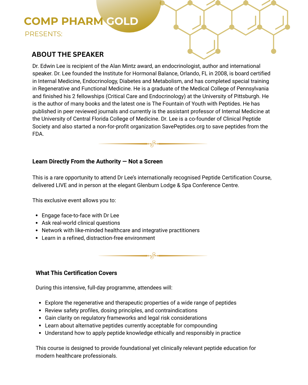 Peptide Certification Class 2026